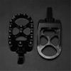 CNC Wide Fat Footpegs Foot Pegs  Rotating Footpegs Black  for  Dyna Sportster Iron 883 Fatboy Bobber