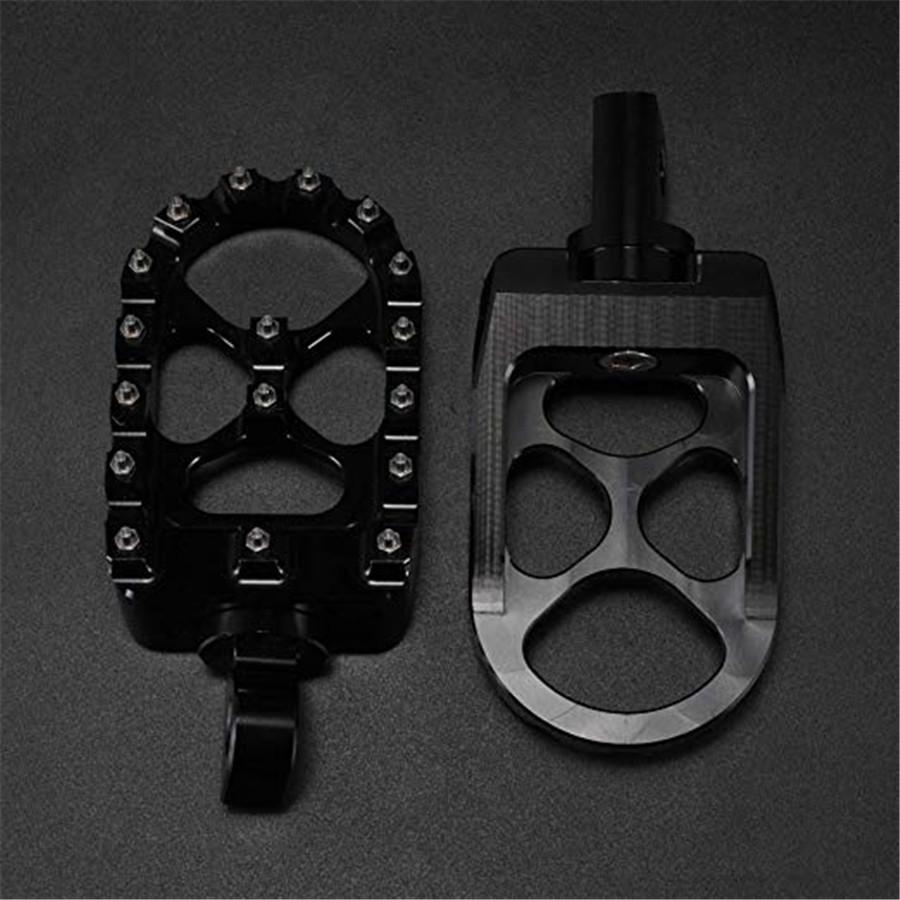 CNC Wide Fat Footpegs Foot Pegs  Rotating Footpegs Black  for  Dyna Sportster Iron 883 Fatboy Bobber