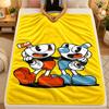 Flannel BlanketCuphead Warm Soft Throw Blanket for Indoor Sofa Bed Living Room Use