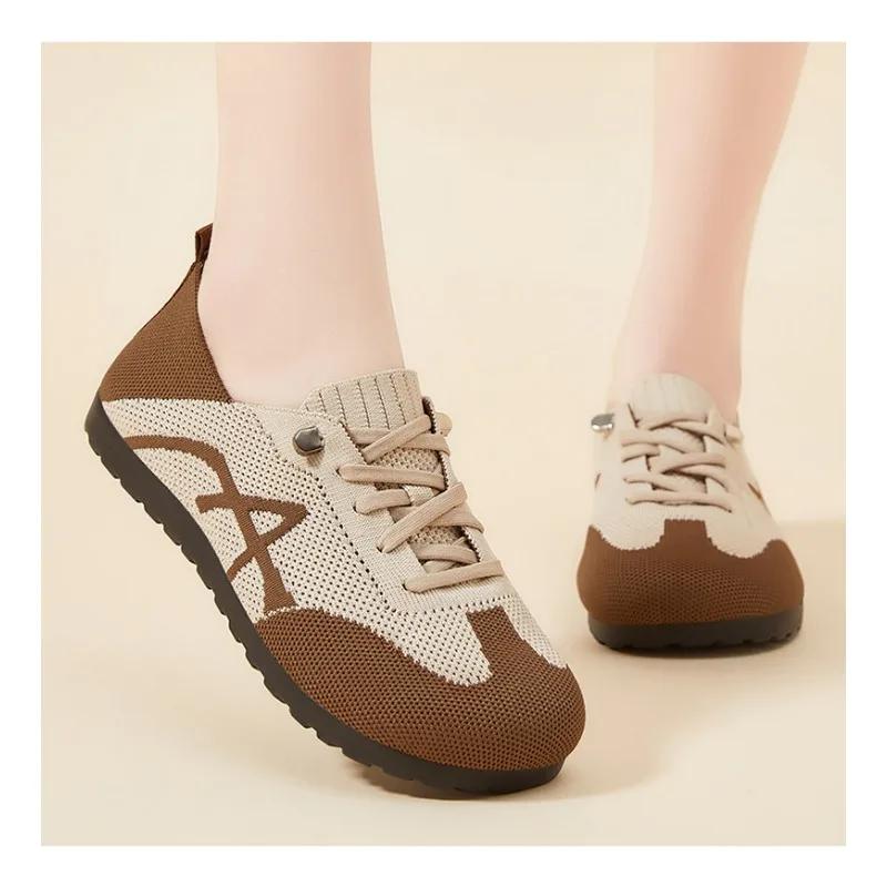 Fashion Women's Spring New Mesh Shoes Casual Breathable Forrest Gump Shoes One Step Retro Versatile Strap Training Shoes women sneakers