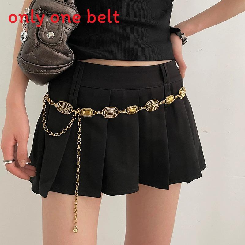 

Vintage Ethnic Silver Waist Chain With Adjustable Design For Women Fashion Accessory