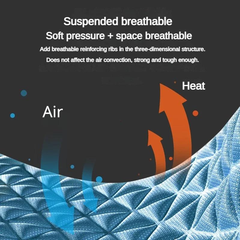 Atmungsaktiver 3D-Autositzbezug, schweißfestes Sommer-Autositzkissen, konvexes Design zur Wärmeableitung, universelle Auto-Sitzmatte
