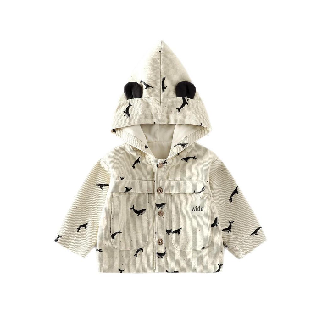 2025 Jesień Chłopięca Stylowa Bluza z Kapturem z Nadrukiem - Koreański Styl Odzież Wierzchnia dla Dzieci