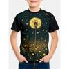 Summer Children's 3D Printed Crew Neck T-Shirt Fashion Versatile Trend Breathable Casual