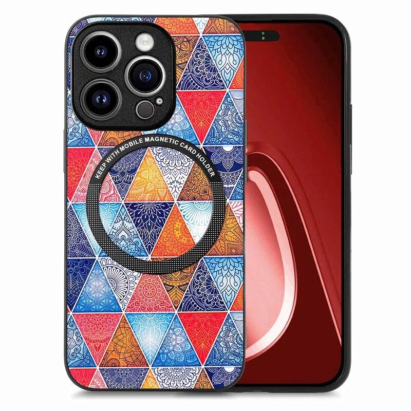 Bunte kabellose Lade-Handyhülle für iPhone 15 Pro Max 14 Plus 13 12 11 SE X für Samsung Galaxy S24 Ultra S23 S21 FE A35 A15 A54 A34 A53 Cover