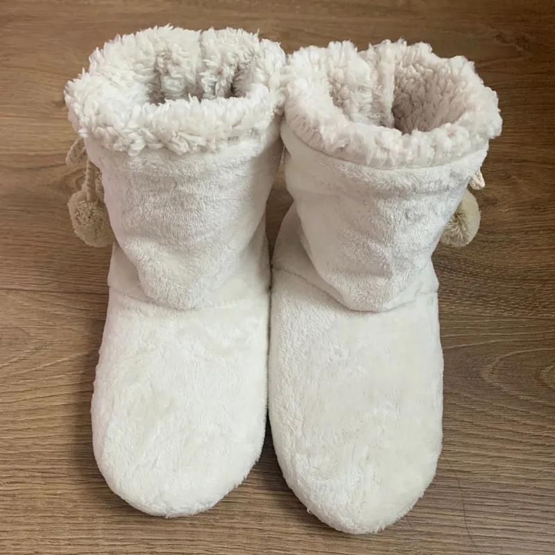 Womens Fluffy Slippers Christmas Winter Floor Shoes Indoor Home Fur Plush Anti Skid Non Slip Soft Warm Female Boots 2024 New