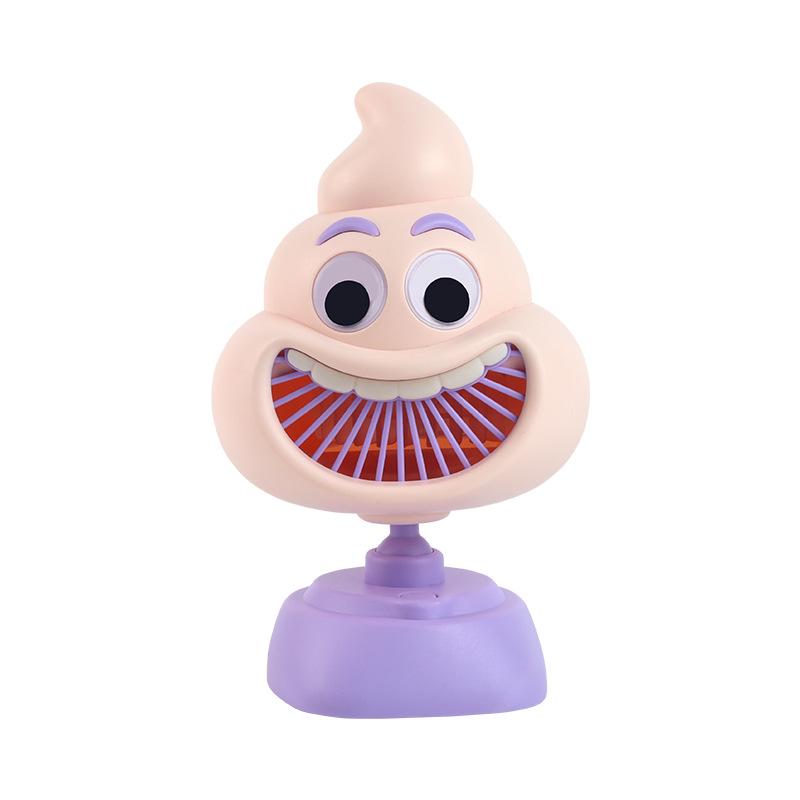 2026 USB Rechargeable Cartoon Desktop Fan - Portable, Adjustable Angle, Strong Wind 500mAh