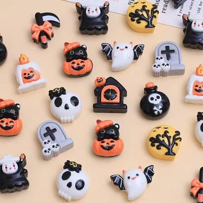 20 Pièces Nouveau Mignon Résine Dessin Animé Série Fantôme Halloween Dos Plat Scrapbooking DIY Bijoux Artisanat Décoration Accessoire