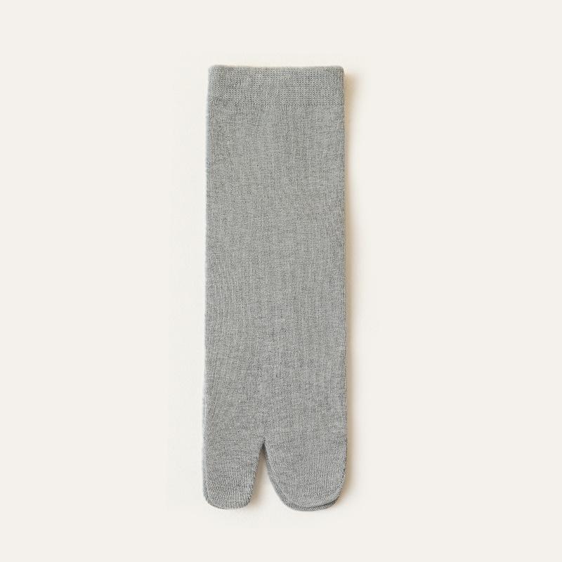 Damskie japońskie bawełniane skarpetki z rozcięciem na palcach – antypoślizgowe skarpetki do połowy łydki na wiosnę i jesień