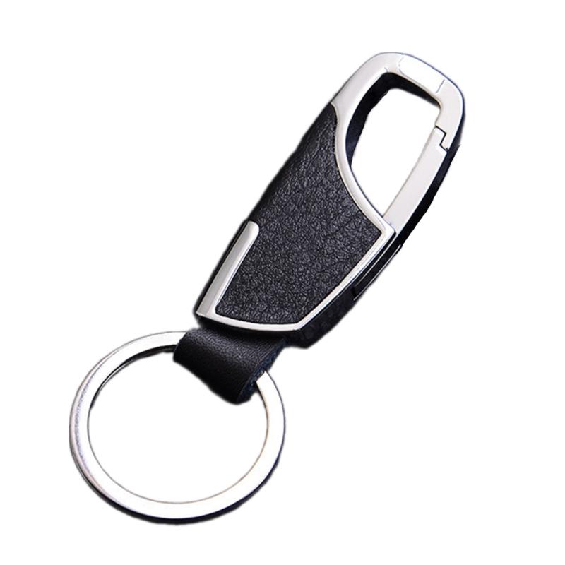 Handmade PU Leather Car Keychain with Metal Ring For Men Stylish Motorcycle Accessories Automotive Enthusiast Gift