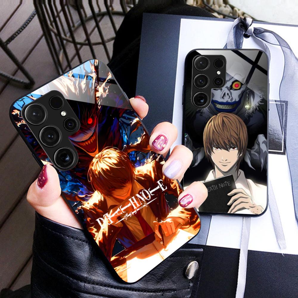 Death Note Kira Light Mobile Phone Case for Samsung Galaxy S26 S25 S24 S23 S22 S21 S20 Note20 Plus FE Ultra Glass Colorful Cover