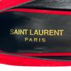 Pristine SAINT LAURENT Pumps Pointed Toe Stiletto Heels Red Suede Leather 37.5 Used