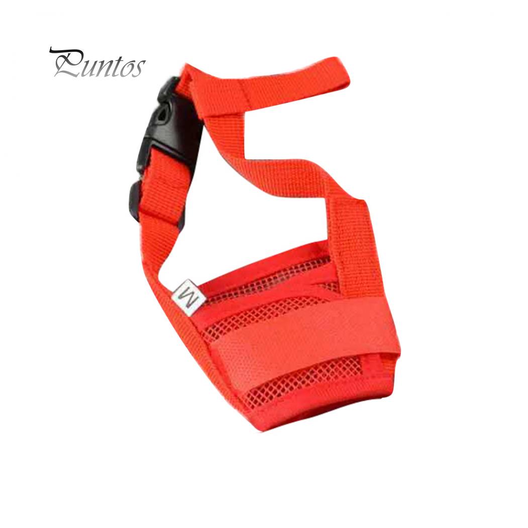 

Маска для защиты рта щенка от укусов, чистый цвет M красный