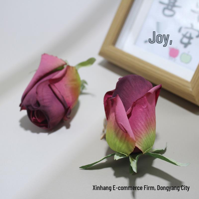 

Burned Edge Tulip Noble Rose Flower Head for DIY Hairpin, Headdress, Clothing, Wedding Bouquet, and Flower Wall.