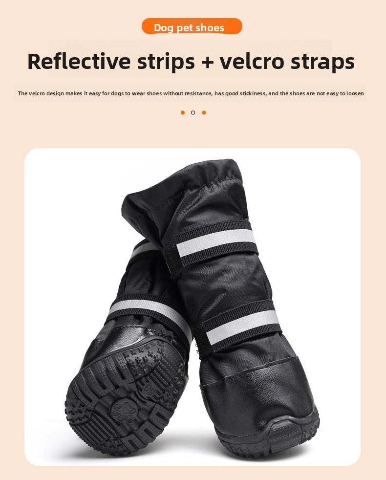 Rainproof Dog Shoes Medium and Large Dog Water Shoes Full Waterproof High Tube Rain Non-slip and Wear-resistant Pet Shoes