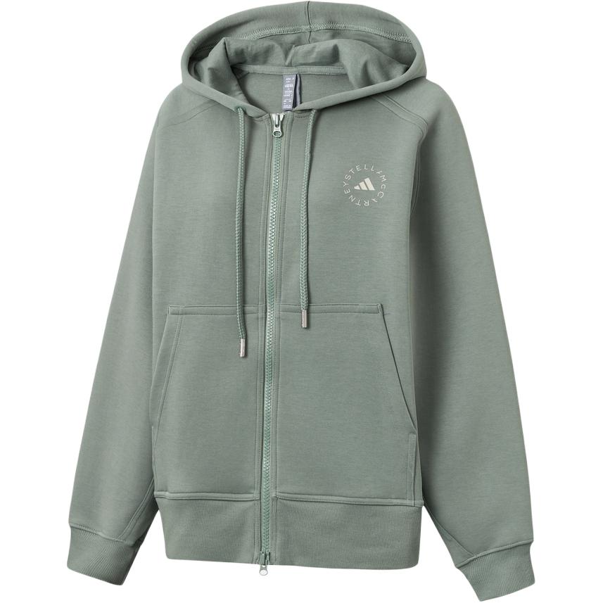 

adidas by Stella McCartney Women s Full-Zip Hooded Sweatshirt Green JW9723 2XL