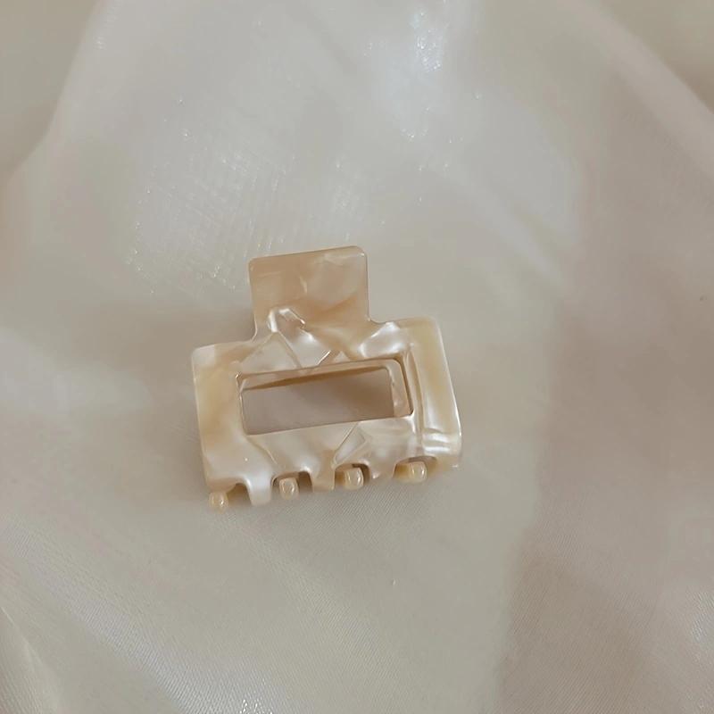 Vintage Mini Hair Claw Clip Acetate Checkered Tortoise Colorful Small Size Shark Clip Side Pins Hairpin Women Hair Accessories