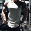Erkekler Yaz Yelek O-Boyun Kolsuz Slim Fit Tank Üstleri Geniş Omuz Askıları Nervürlü Düz Renk Rahat Spor Yelek Çabuk Kuruyan Spor Üst