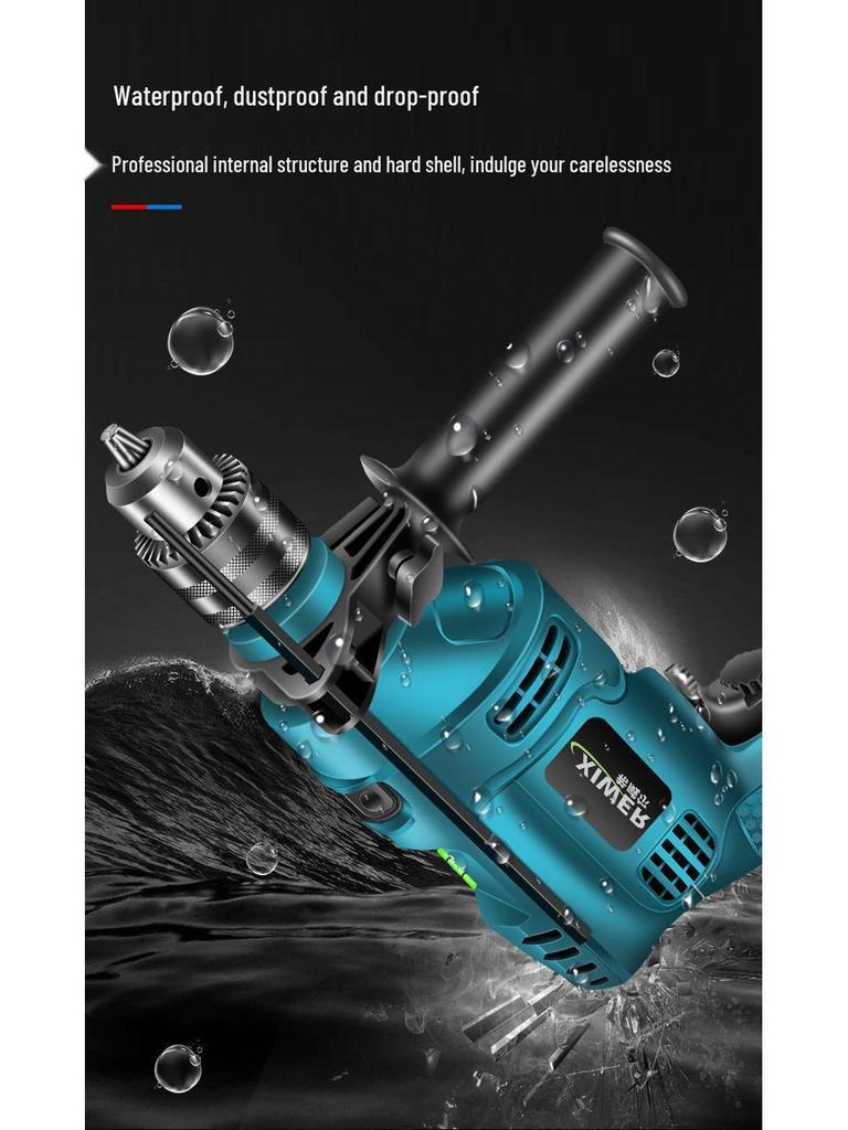 Household Electric Hammer Drill Set: Handheld Wall Drilling Tools