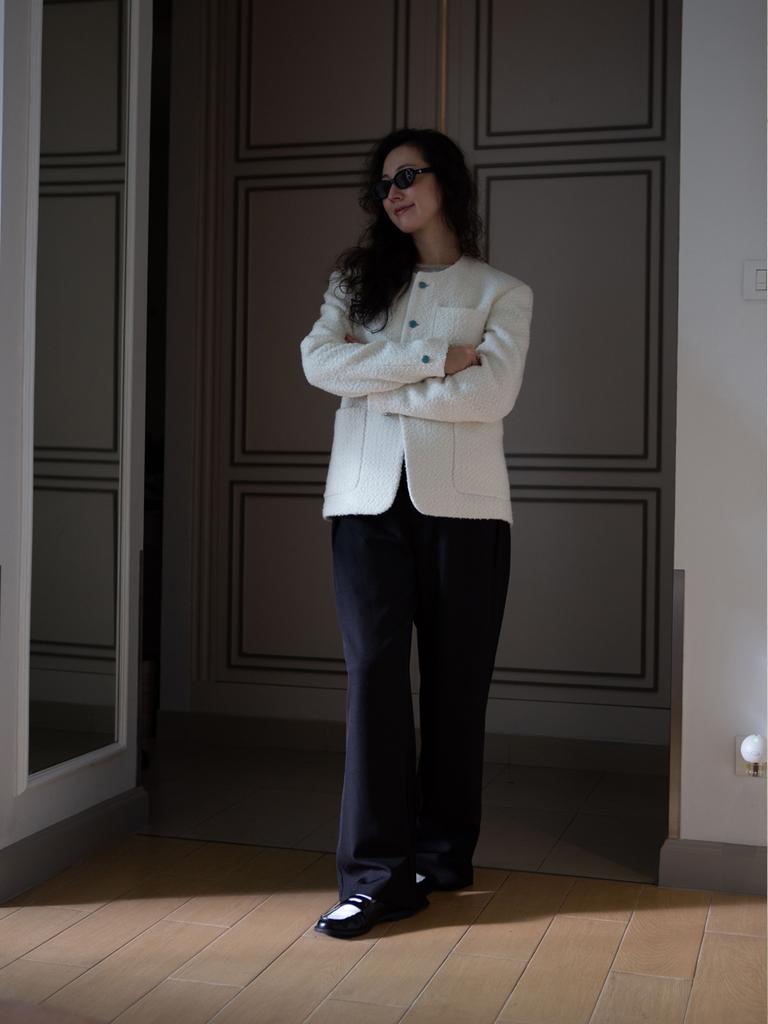 Gozer White Tweed Jacket