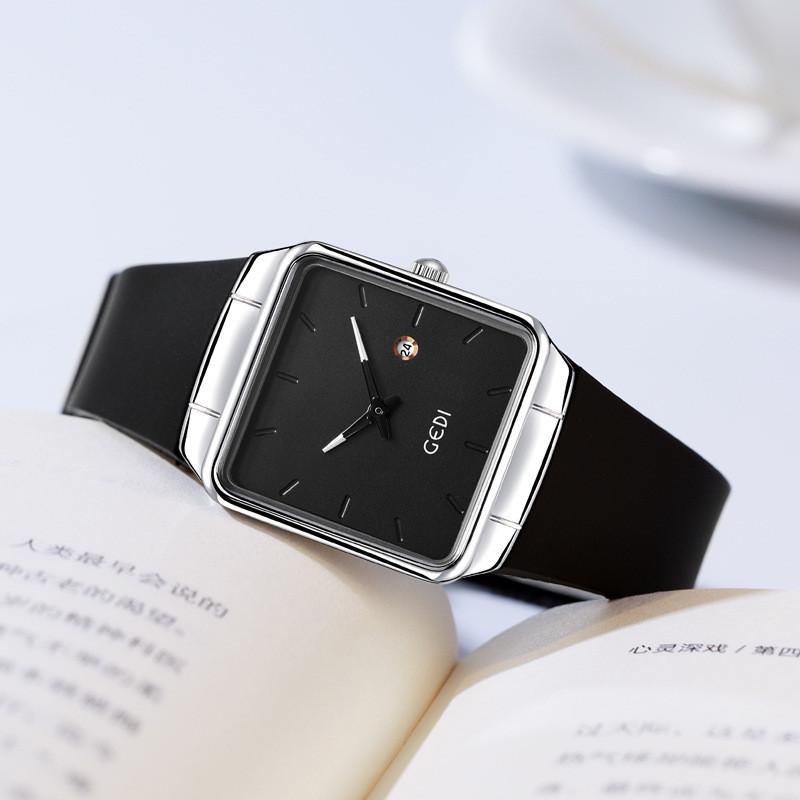 Minimalist Silicone Quartz Watch With Calendar For Women And Men