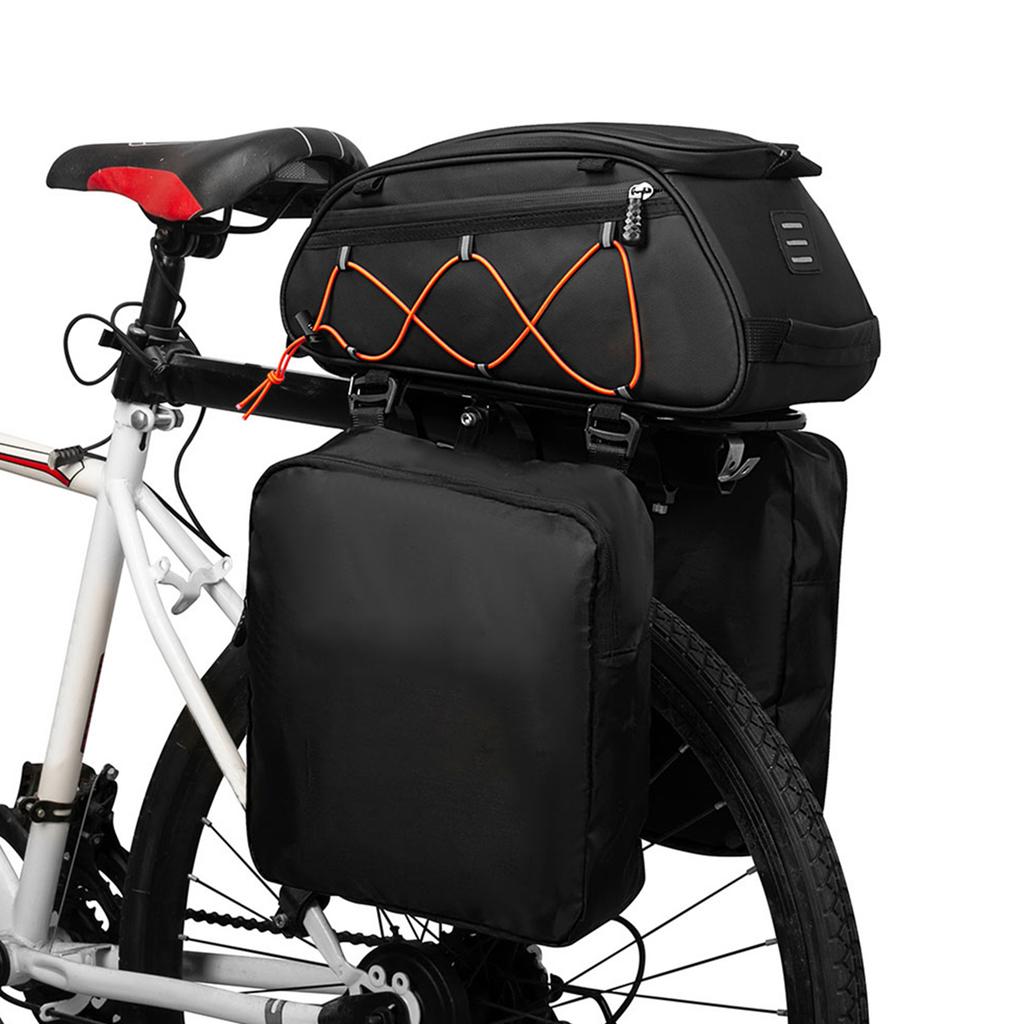 3 in 1 Fahrradgepäckträgertasche Gepäcktasche Wasserabweisende Fahrrad-Hinterradtasche Kühltasche mit 2 seitlichen Hängetaschen Fahrrad