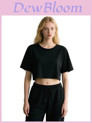 Cotton Short Sleeve T Shirt For Women With Print Streetwear Summer