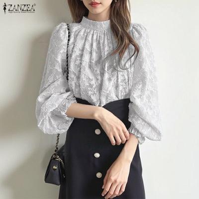 Women Casual Perspective Loose Long Sleeve Cover Up Blouse