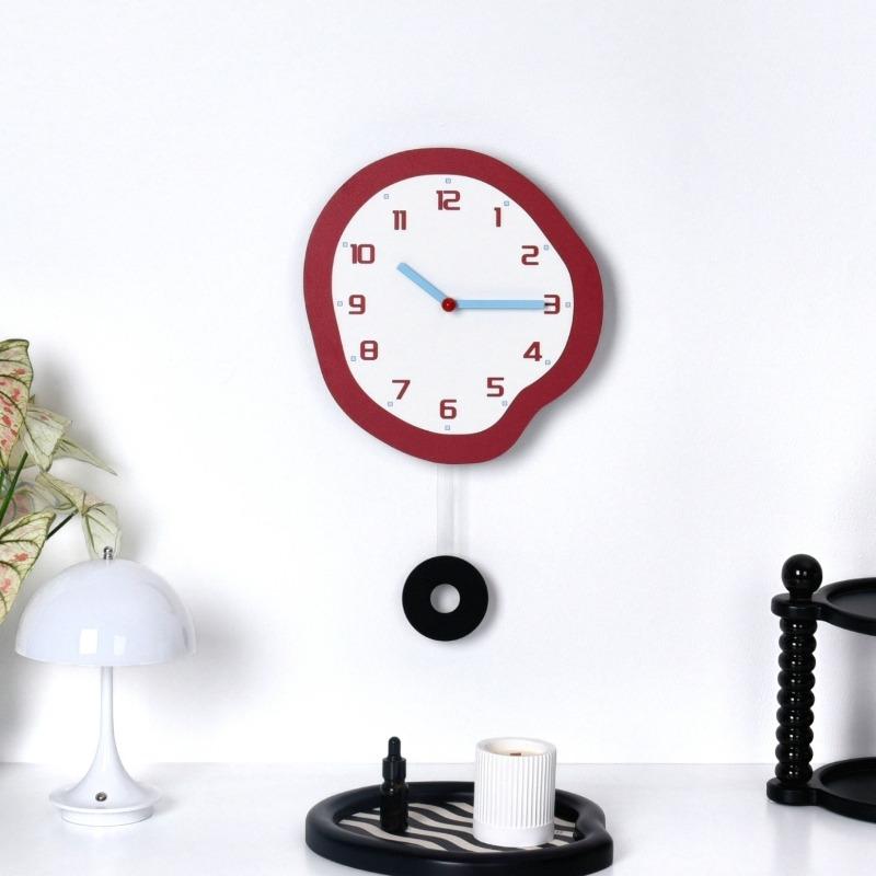 Living Room Pendulum Clock Silent Wall Clocks Creative Swinging Clock Luxury Decorative Quartz Watch Nordic Stylish Decorations