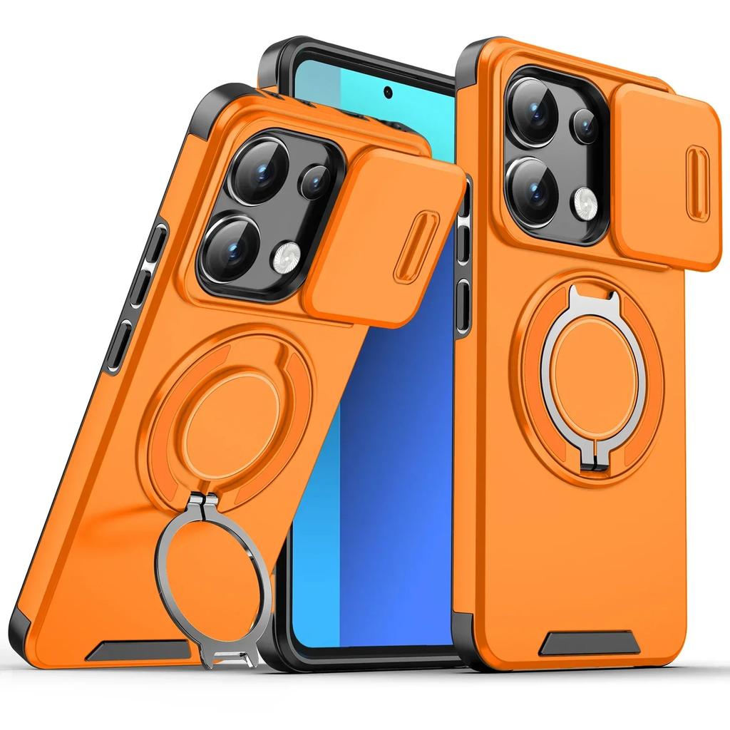 Armor Magnetic Case for Xiaomi 14T Pro With Lanyard Slide Camera Protection Shockproof Cover for Redmi Note 13 14 Pro Plus 5G 4G