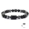 Unique Twelve Constellations Bracelet Men Women Natural Volcanic Rock Onyx Hematite Beaded Healing Braslet Leisure Couple Joias