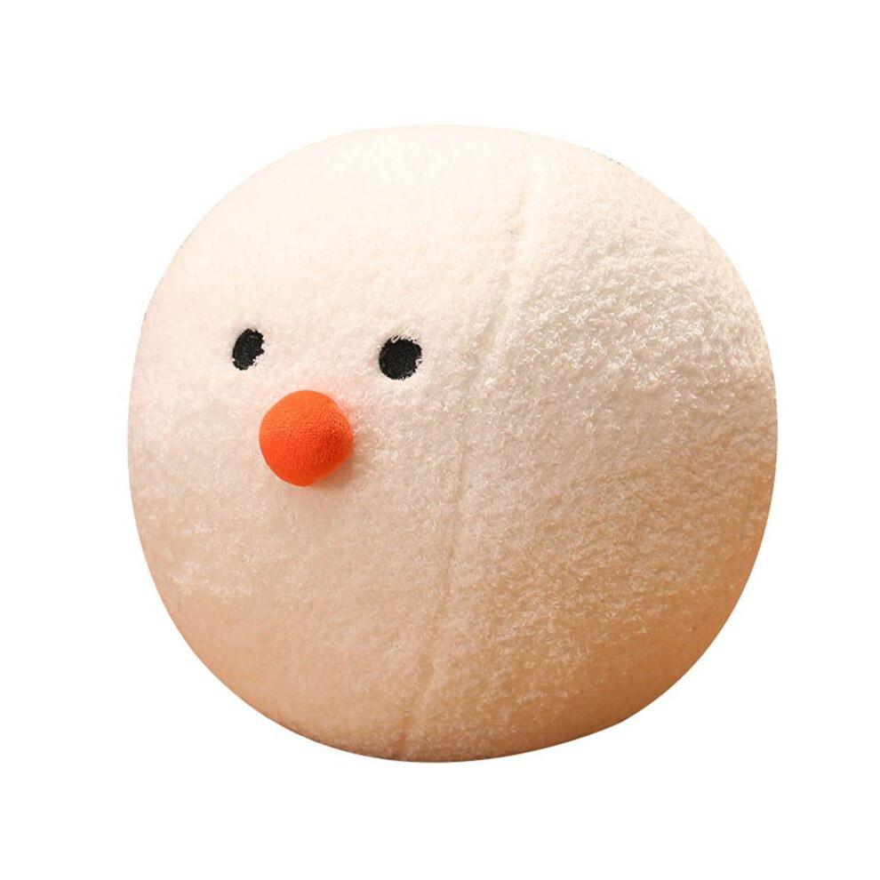 White Snowball Doll Pillow Plush Toy -Shaped Doll Cartoon Soft Cute Festival Gift for Children 30cm