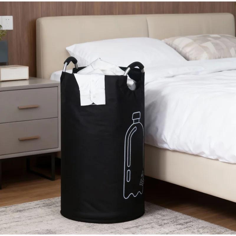 82l Large Capacity Empty Bottle Storage Basket With Aluminum Handle Toy And Clothes Organizer Bag Folding Dirty Laundry Basket