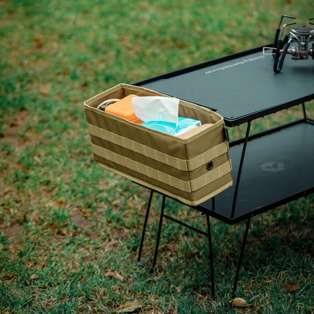 1 stück Faltbare Seite Hängen Tasche Nacht Lagerung Organizer Für Camping Klapptisch Outdoor Wandern Picknick Ausrüstung Tragbare