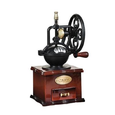 Hand Crank Coffee Grinders Music Box,Mechanism Wind Up Musical Box Wedding Gift Table Ornament Office Home Decorations