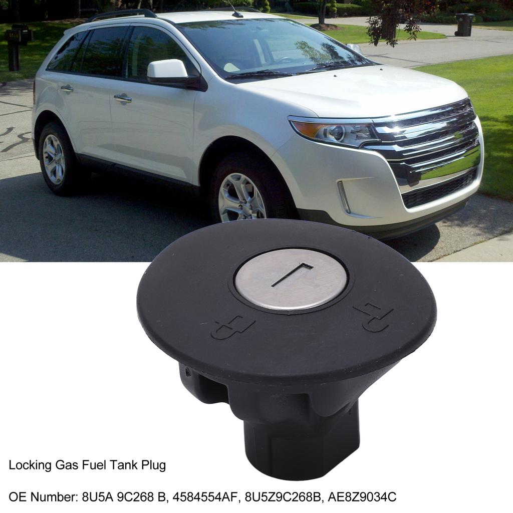 Locking Gas Fuel Tank Plug 8U5A 9C268 B Cover Cap with 2 Keys Replacement for Ford Edge Escape Expedition Explorer