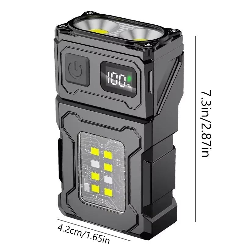 

Перезаряжаемый карманный светодиодный фонарик Мини EDC фонарь Магнитный рабочий свет для кемпинга на открытом воздухе, для аварийных ситуаций и повседневного ношения C99-1PC