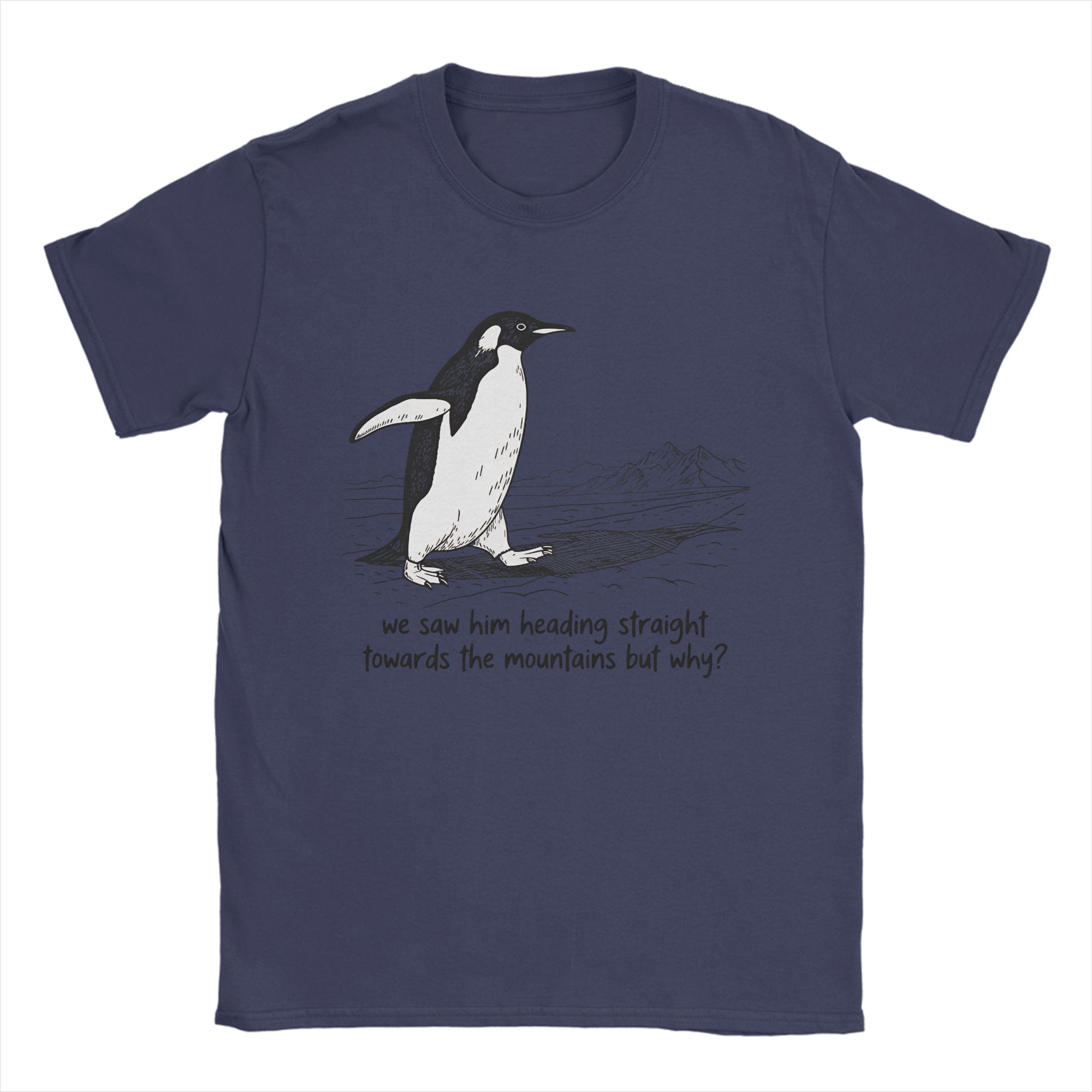 

Trendy Nihilist Penguin But Why TShirt for Unisex Leisure 100 Cotton Tee Shirt Round Neck Short Sleeve T Shirt Gift Clothing 4XL