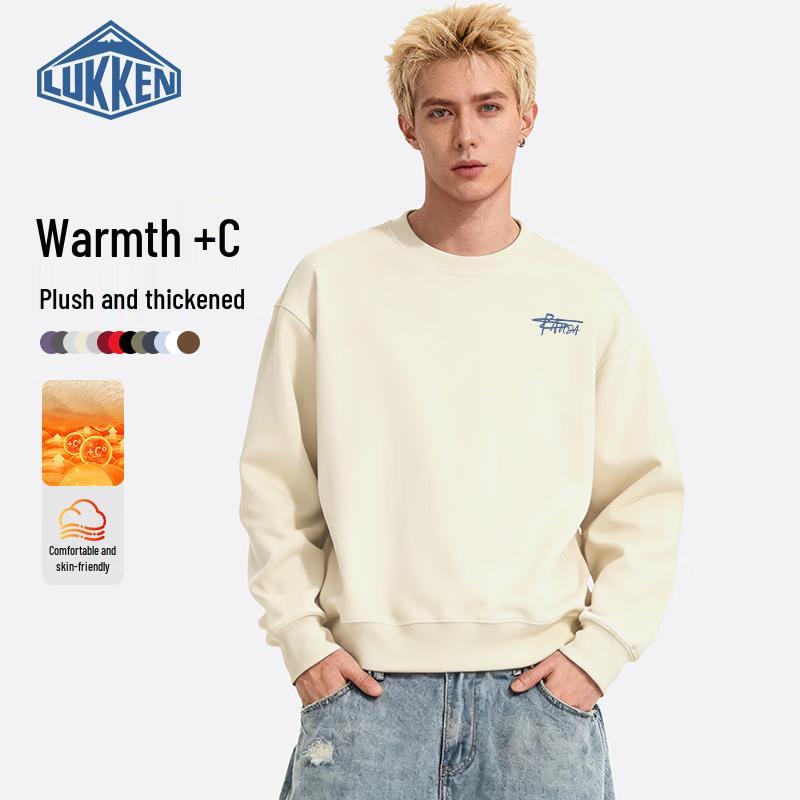 

LUKKEN Men s Fleece Lined Round Neck Sweatshirt S