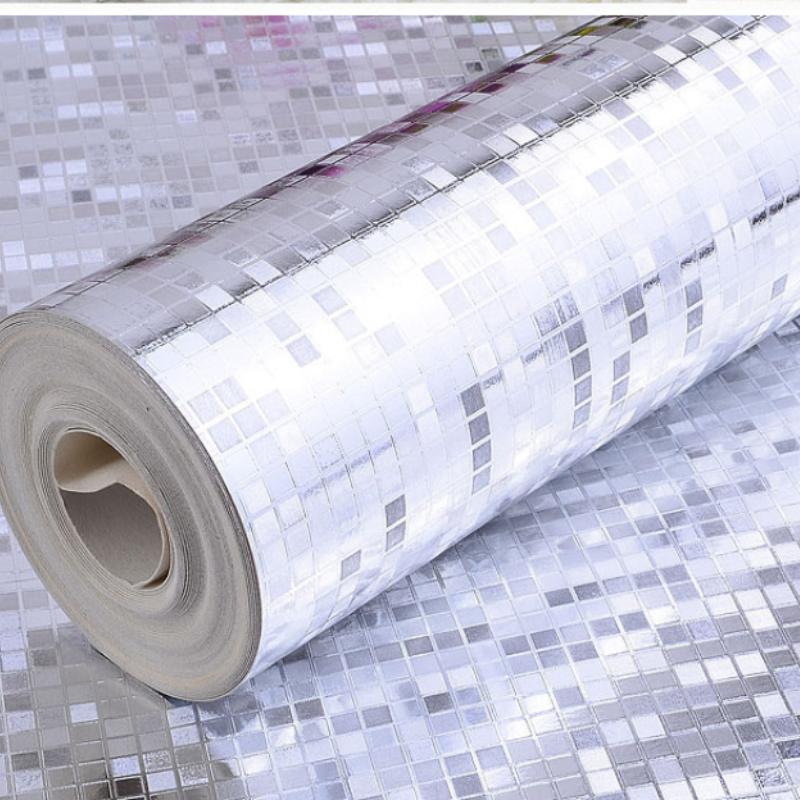 Role de tapet mozaic neadeziv pentru decorarea pereților, cu sclipici, oglindă, strălucire, reflexie a luminii, auriu, argintiu, autocolante de perete