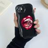 LZ20 Lips kiss design Clear Soft Wave Phone Cases for iPhone 15 13 Pro Max 12 mini 14 8 Plus XS Max XR 6 Protection Back Cover