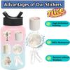 50Pcs White Gentle Sticker Modern Wall Art Home Decorations DIY Gift Toy For DIY Wall Luggage Computer Phone Stickers