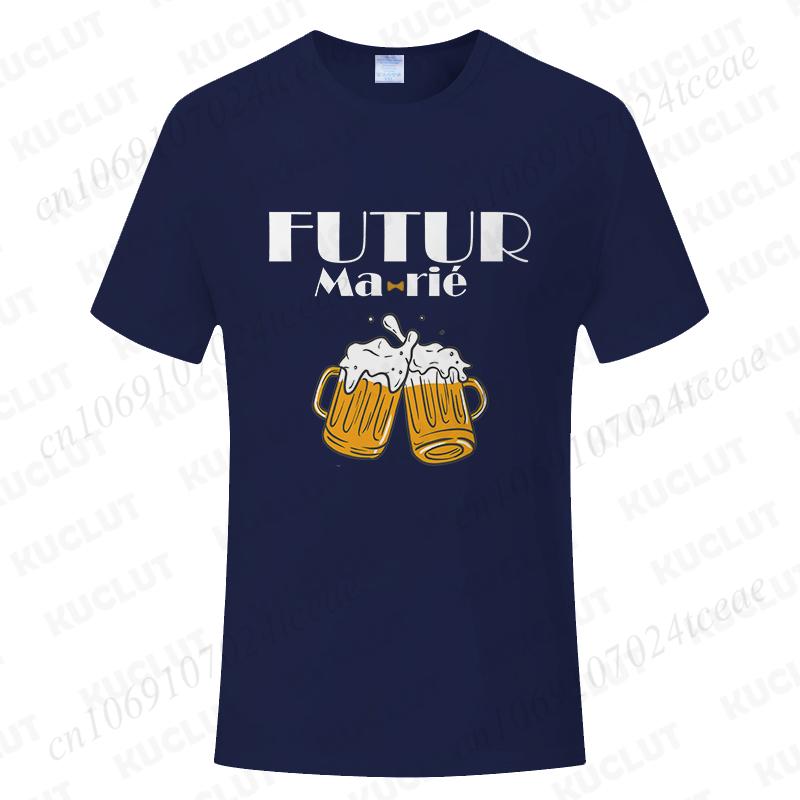 French Boyfriend Bachelor Party Tshirt Single Wedding Graphic Oversized Y2k Tops Evg Team Groomsman Tees Future Groom Man Shirt