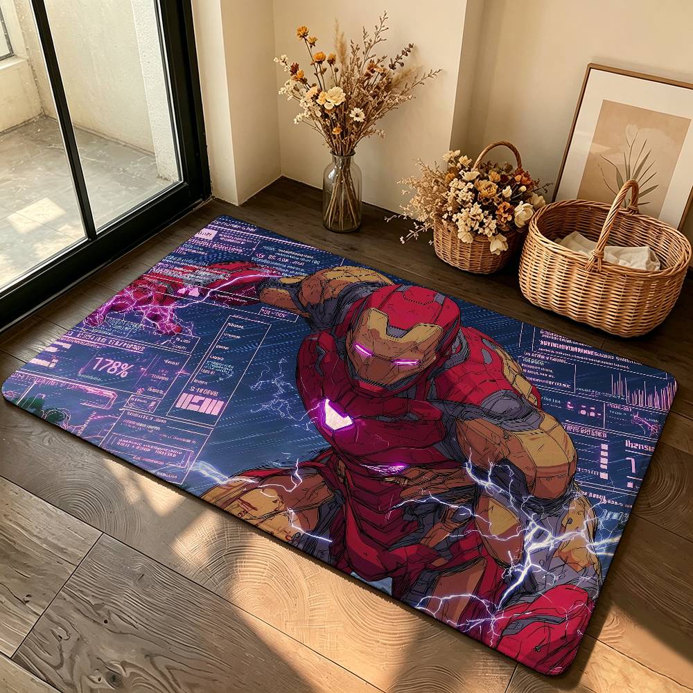 Cool I-Iron Man-S Carpet Bathroom Anti-slip Mat Door Mat Home Decoration Mat Entrance Door Mat Scratch-resistant Door Mat