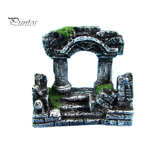 Aquarium Fish Tank Decoration Artificial Roman Column Ruins Castle Ornaments