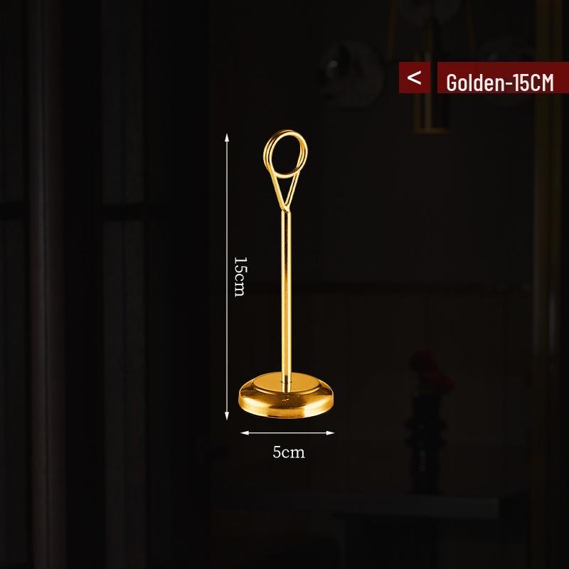 Stainless Steel Table Card Holder - Menu, Seat Number, Business Card Clip for Restaurant, Wedding, Banquet, Hotel.