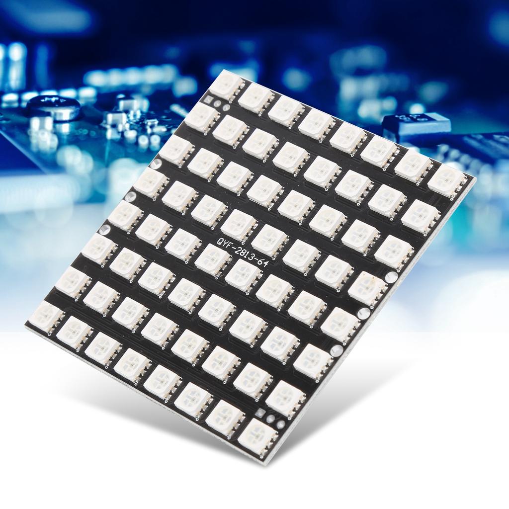 WS2812 64Digit RGB 5050 LED Development Board BuiltIn Full Color Driver High Brightness 5V DC