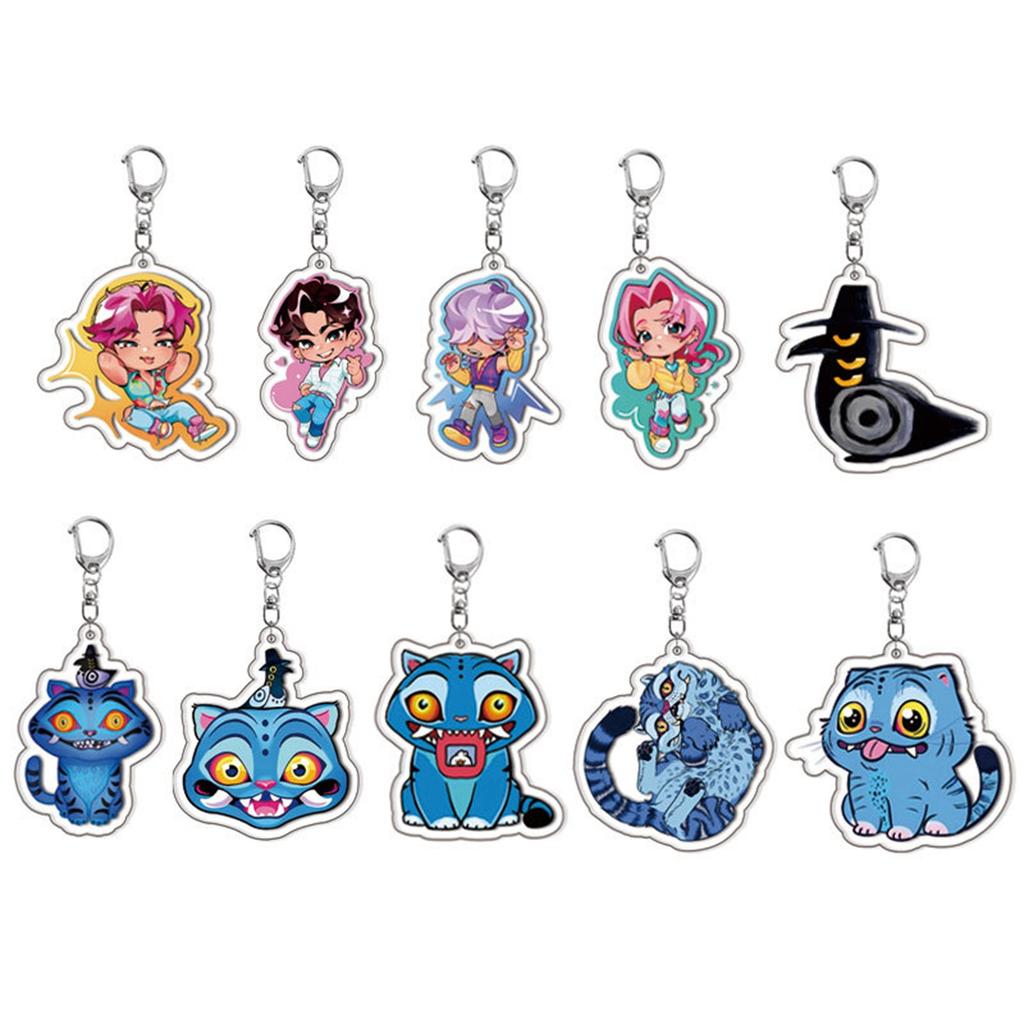 Cartoon Anime Movie Transparent Acrylic Keychain Pendant, Exquisite Gift Hanging Accessories For Backpacks