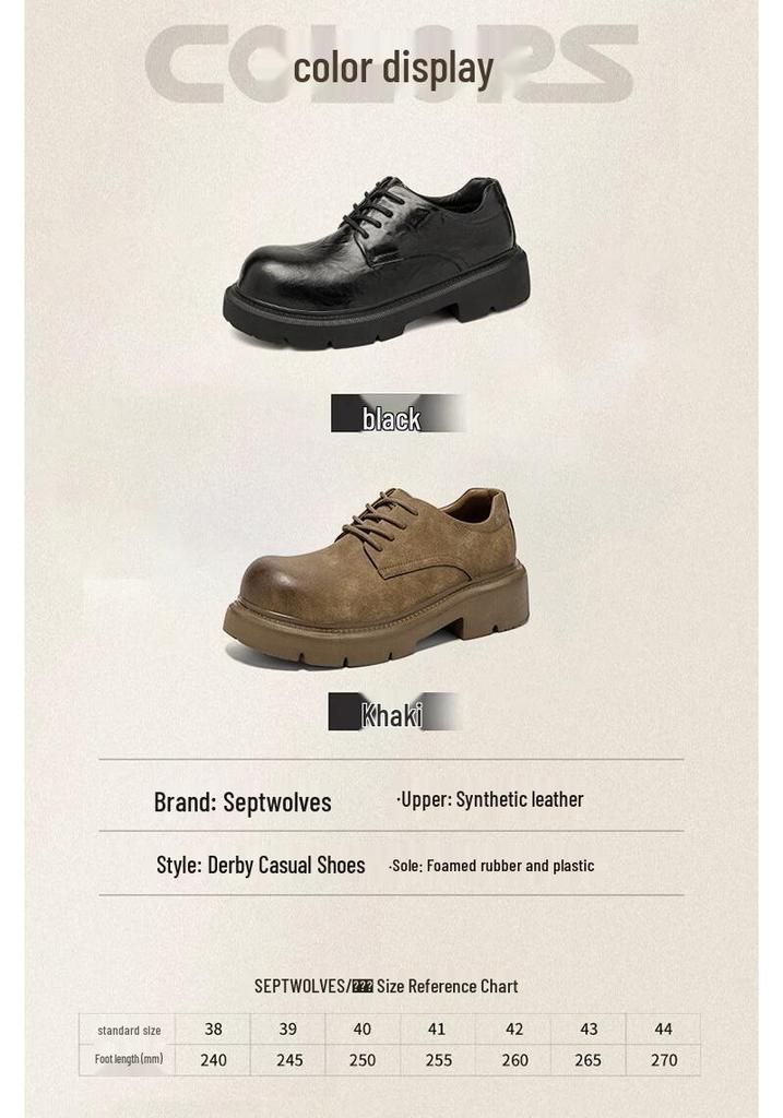 Qipilang Men's Casual Derby Shoes