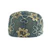 Denim Pailletten Blume Baskenmütze Damen Britisch Vintage Schirmmütze Bemalte Mütze